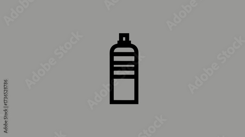 Simple black outline icon of a generic spray can or aerosol bottle, commonly used for paint, cleaning products, cosmetics, or air fresheners