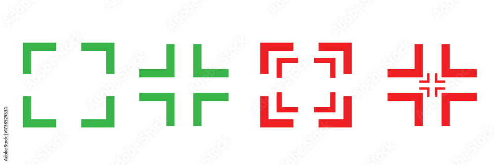 Obraz premium Zoom in and out icon with white background EPS 10