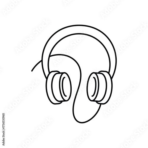 Headphones Oultine Icon - Technology Symbol