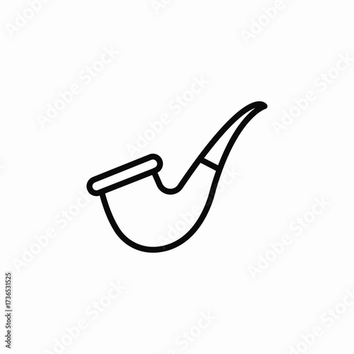 pipe smoke icon sign vector