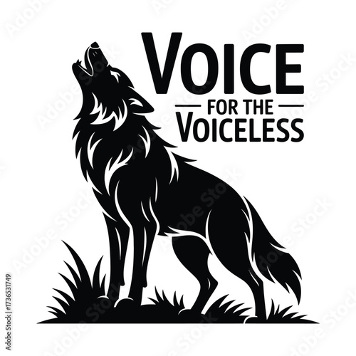 Empowering the Silent A Symbolic Representation of Advocacy for the Voiceless Through a Powerful Wolf Icon