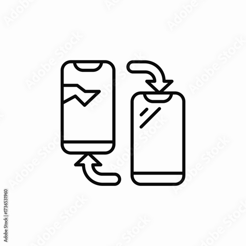 repair phone service icon sign vector