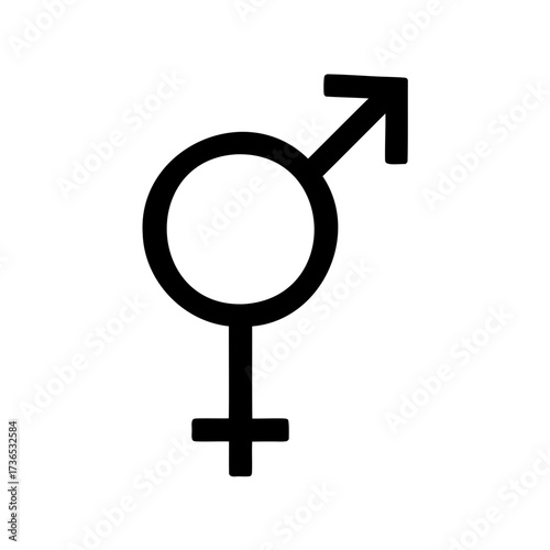 The universal male symbol icon in solid black on a white background