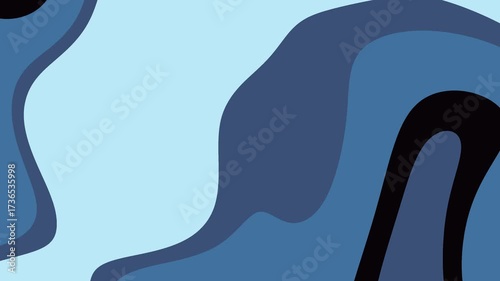 Abstract blue layered curvy shapes ideal for backgrounds, web design, presentations, and digital art projects needing modern and dynamic visuals.