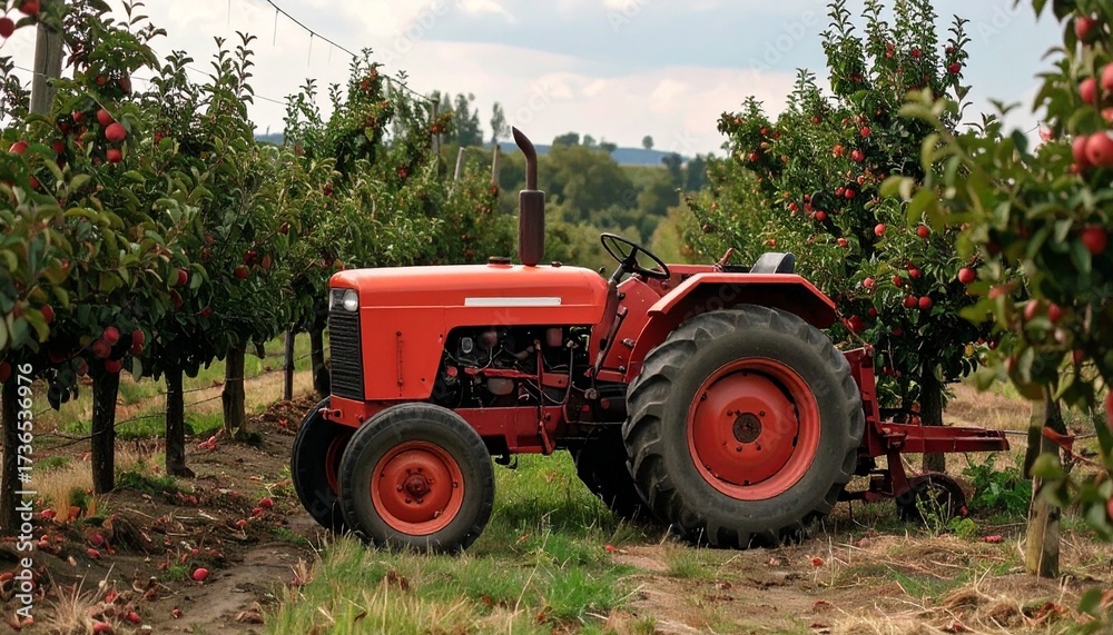 Naklejka premium Orchard Tractor