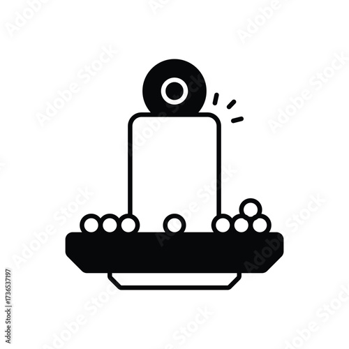 Bird Feeder Black Solid Glyph Vector Icon