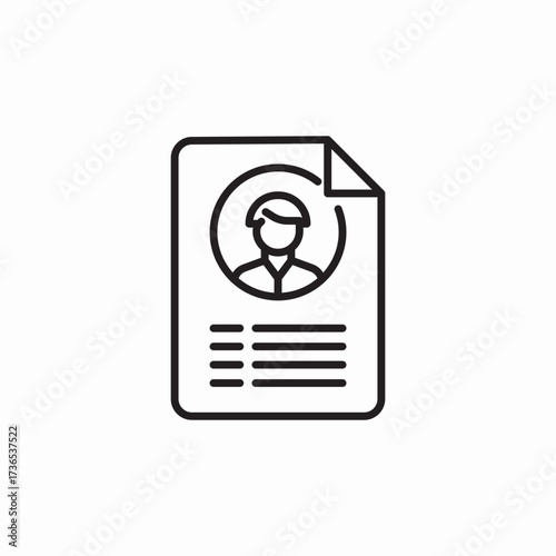 cv resume icon sign vector