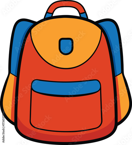 Simple Vector Backpack Design Illustration
