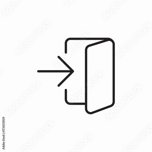 entry door icon sign vector