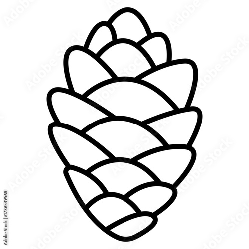 pine cone line icon