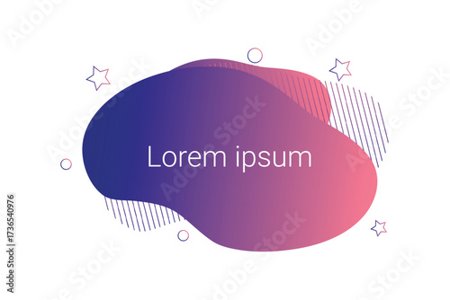 Abstract Gradient Blob Banner Vector PNG Transparent Memphis Background