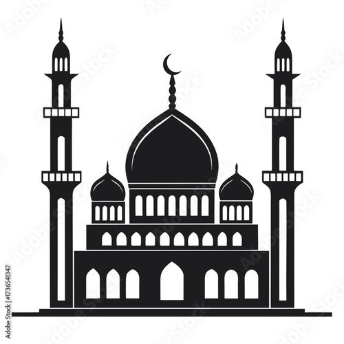 black-colour-mosque-silhouette-vector-illustration (6).eps