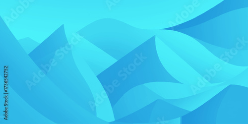 Abstract blue background with flowing wave pattern and subtle light curve shape for a dynamic ocean water design vector illustration. backgrounds, color, line, waves, image, decoration, motion, elemen