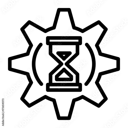 Time Management simple line icon