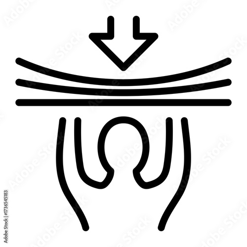 Resilience simple line icon