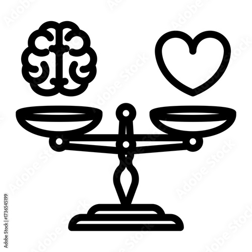 Emotional Balance simple line icon