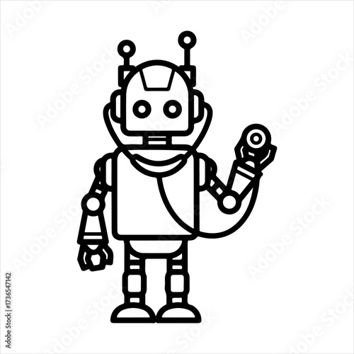 A robot doctor wearing a stethoscope, ready to provide medical care.