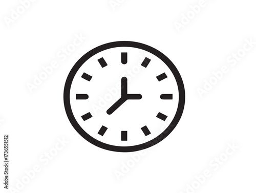Professional Business Time Icon in Attractive Minimalist Linework