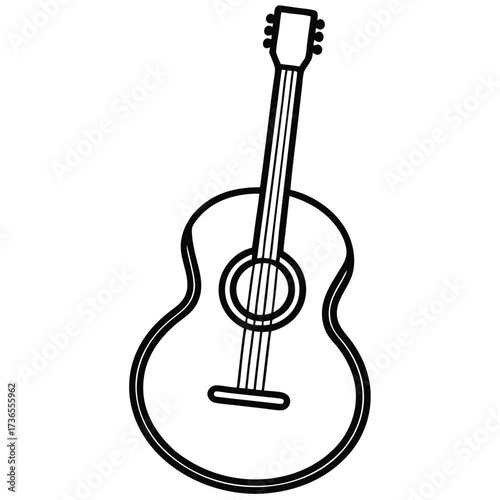 acoustic guitar vector illustration