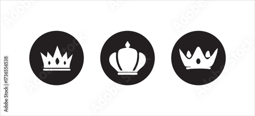 Crown Icon vector,  Flat Style, Royal Crown Symbol Collection,  Vector illustration EPS 10.
