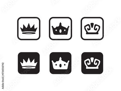 Crown Icon vector,  Flat Style, Royal Crown Symbol Collection,  Vector illustration EPS 10.