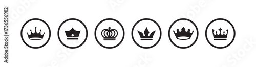 Crown Icon vector,  Flat Style, Royal Crown Symbol Collection,  Vector illustration EPS 10.