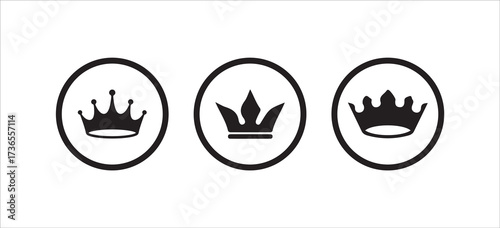 Crowns icon set, Silhouette crown collection,  Crown vector icon,  Vector illustration EPS 10.