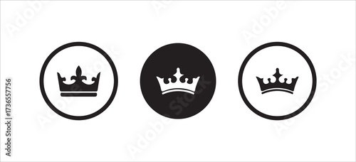 Crown Icon vector,  Flat Style, Royal Crown Symbol Collection,  Vector illustration EPS 10.