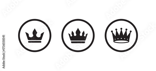 Crowns icon set, Silhouette crown collection,  Crown vector icon,  Vector illustration EPS 10.
