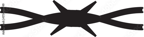 Detailed illustration of sharp barbed wire strands creating a protective barrier or fence