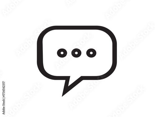 Contemporary comment alternate icon illustration in sleek modern minimalist vector line art