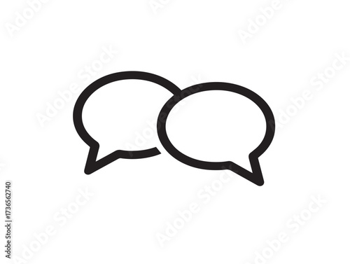 Stylish Comments Icon in Simple Modern Vector Line