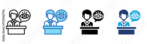 Founder'S Vision icon Multi Style Vector Illustration
