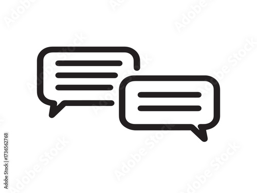 Creative Comments Symbol in Minimalist Vector Art