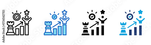 Business Dream icon Multi Style Vector Illustration