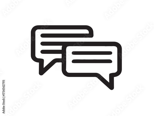 Professional Clean Comments Icon Vector Illustration