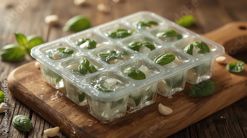 DIY Basil & Garlic Ice Cubes – Fresh Herb Infused Cooking Prep
