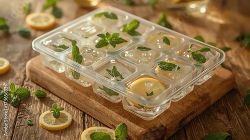 DIY Mint & Lemon Ice Cubes – Fresh Herb Infused Beverage & Cooking Prep
