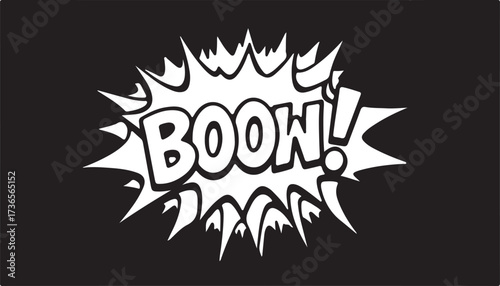 Comic boom cartoon effect line element set. 