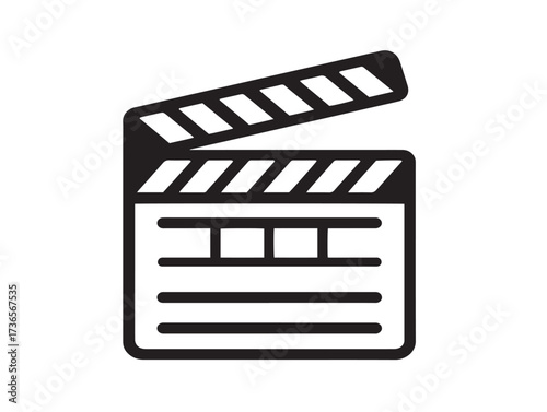 Cinematic film strip icon in attractive simple elegant vector