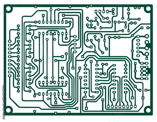 electronic printed circuit diagram