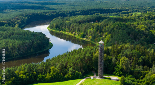 Birstonas observation tower at Nemunas river