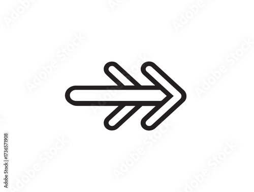 Attractive follow sign vector with clean geometric bold artistry