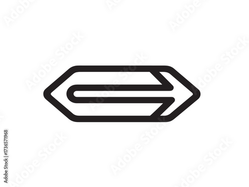 Elegant minimalist follow icon in smooth refined vector design