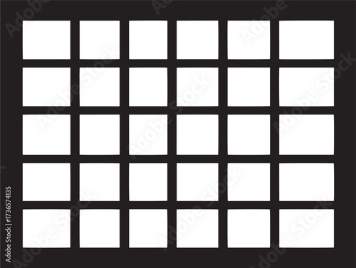 Clean minimal square grid icon in sleek stylish vector