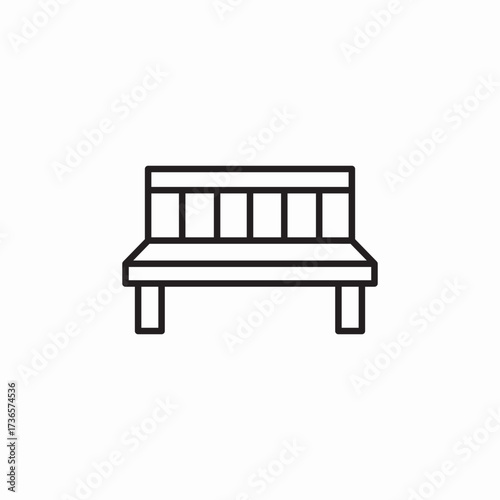 bench seat icon sign vector