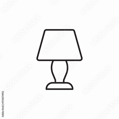 desk lamp icon sign vector