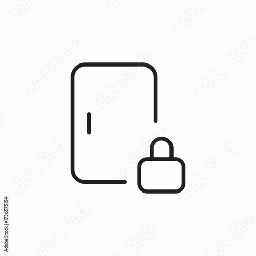 door lock icon sign vector