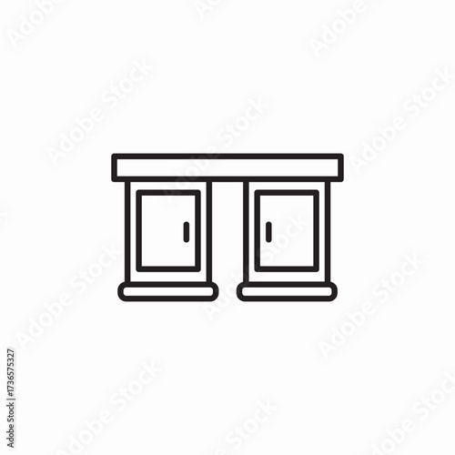 furniture cabinet icon sign vector
