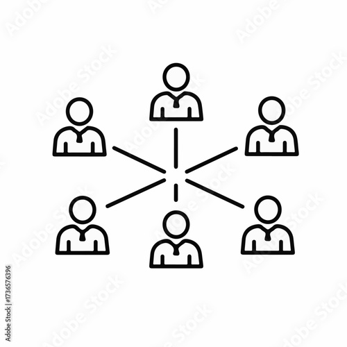 Abstract representation of a connected network of people, symbolizing teamwork and communication.